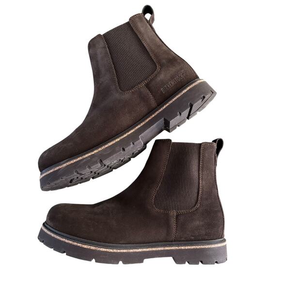 Birkenstock Highwood Chelsea Boots Mens 10-10.5 Slip On US Mocha Suede main image 13